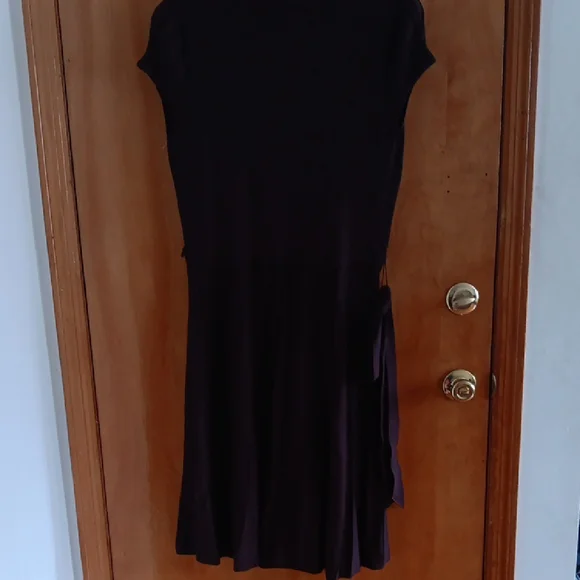 Adrienne Vittadini Black V-Neck Cap Sleeve Midi Dress XL NWT - Picture 4 of 5